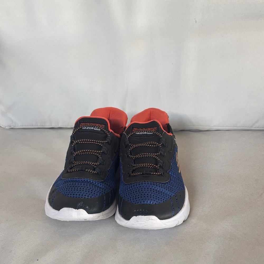 Skechers Kids Black and Orange Sneakers
